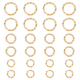 60шт. 3 размеры 304 соединительные кольца из нержавеющей стали, открытые кольца прыжок, для плетения кольчуги, Скрученное кольцо