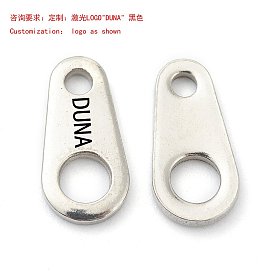 304 Stainless Steel Chain Tabs, Chain Extender Connectors, Teardrop