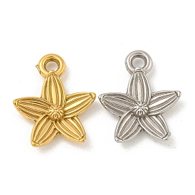 Ионное покрытие (ip) 304 подвески из нержавеющей стали, цветочный шарм