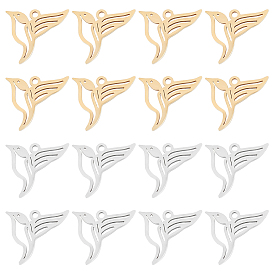 16 шт. 2 цвета 201 подвески из нержавеющей стали, амулеты птиц