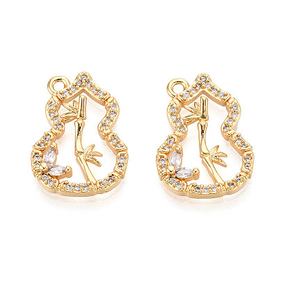 Латунные микро проложить кубического циркония подвески, бамбук и тыква