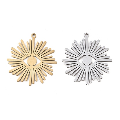 201 подвески из нержавеющей стали, солнце с очарованием глаз