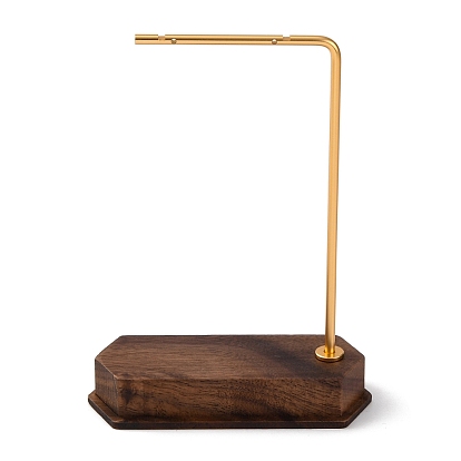 Г-образный латунный стержень и деревянный органайзер для сережек, стойка для сережек