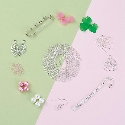 DIY Earring, Brooch, Bookmarks Making, with Brass Earring Hooks, Iron Brooch Findings, Alloy Bookmarks & Pendants, Acrylic Beads & Pendants