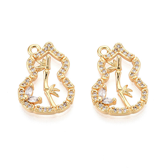 Латунные микро проложить кубического циркония подвески, бамбук и тыква