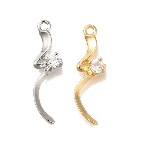 Латунные микро проложить кубического циркония подвески, без кадмия, без никеля и без свинца