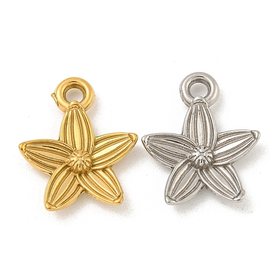 Ионное покрытие (ip) 304 подвески из нержавеющей стали, цветочный шарм