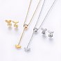 304 définit bijoux en acier inoxydable, Boucles d'oreilles et pendentifs, avec strass, cœur