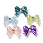 Perles acryliques irisées, avec les accessoires en alliage, bowknot