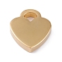 PVD Vacuum Plating 304 Stainless Steel Pendants, Heart