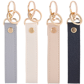 4шт 4 цвета кожаные брелки, золотой свет