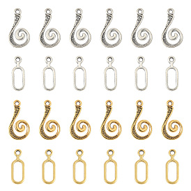 20 наборы 2 стильные застежки-крючки из сплава, без никеля 