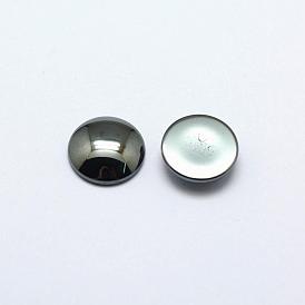 Non-Magnetic Synthetic Hematite Cabochons, Half Round/Dome