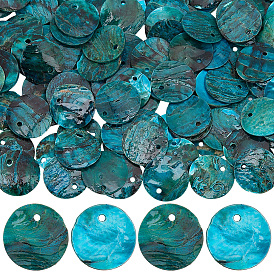 150шт. подвесок из натуральной раковины акойя, окрашенных аэрозольной краской, перламутровые подвески, круглые