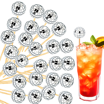 Украшения для торта в виде диско-шаров из стекла и пенопласта, украшения для торта
