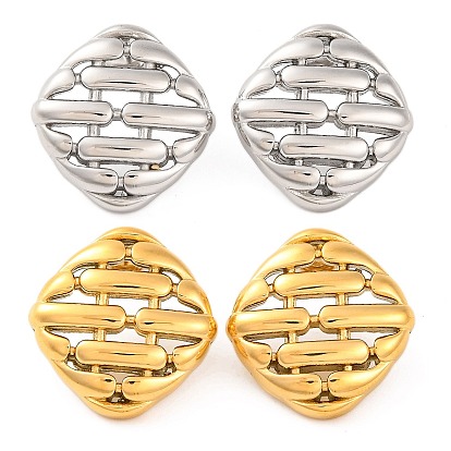 304 из нержавеющей стали серьги, ромб