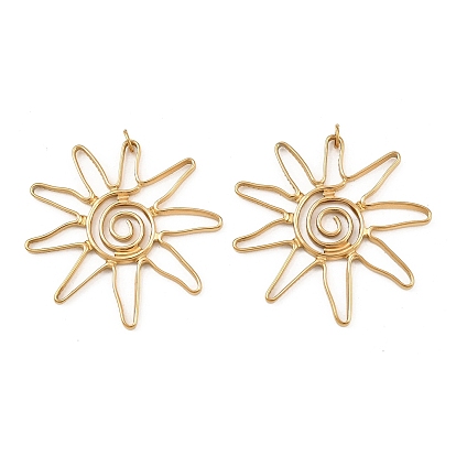 304 подвески из нержавеющей стали, очарование солнца, полый, ионное покрытие (ip), с целью перехода в кольце