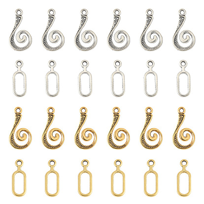 20 наборы 2 стильные застежки-крючки из сплава, без никеля 