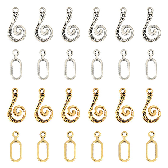 20 наборы 2 стильные застежки-крючки из сплава, без никеля 