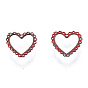 Heart Spray Painted 430 Stainless Steel Cabochons, Nail Art Decorations Accessories