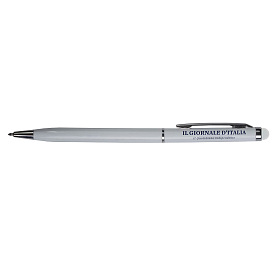 Stylo en acier, avec tête en silicone et logo