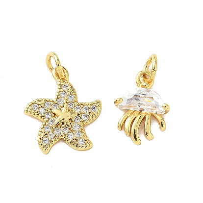 Латунные микро проложить кубического циркония прелести, с целью перехода в кольце, золотые