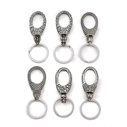 316 брелки из хирургической нержавеющей стали, античное серебро