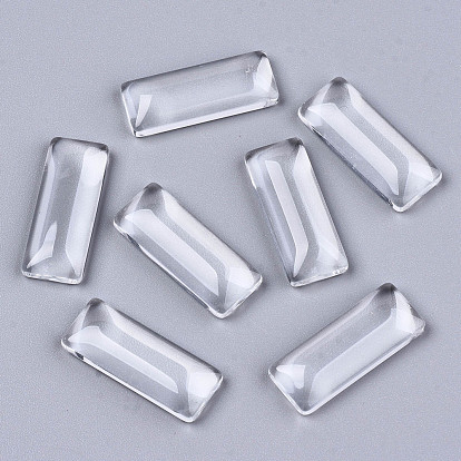 Прозрачные стеклянные кабошоны прямоугольник