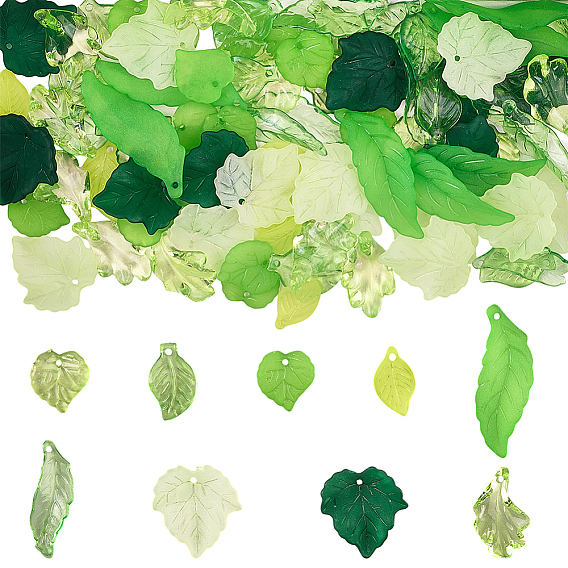 270 шт 9 стили прозрачные акриловые подвески, лист прелести