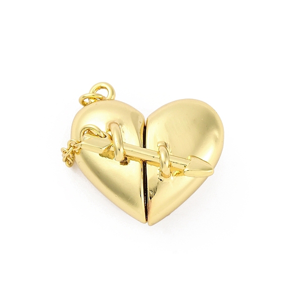 Латунные подвески, сердце прелести, стойки покрытие, прочное покрытие, без кадмия и без свинца