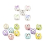 Spray Painted Alloy Rhinestone Beads, Butterfly