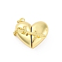 Латунные подвески, сердце прелести, стойки покрытие, прочное покрытие, без кадмия и без свинца