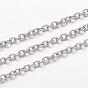 304 Stainless Steel Cable Chains, Unwelded, Oval, for Jewelry Making