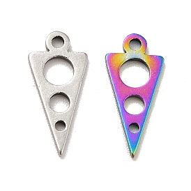 201 Stainless Steel Pendants, Triangle with Round