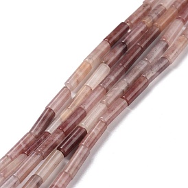 Natural Strawberry Quartz Beads Strands, Column