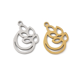 201 подвески из нержавеющей стали, очарование листа, лазерная резка, ионное покрытие (ip)