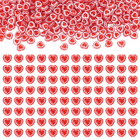 Transparent Acrylic Beads, Heart