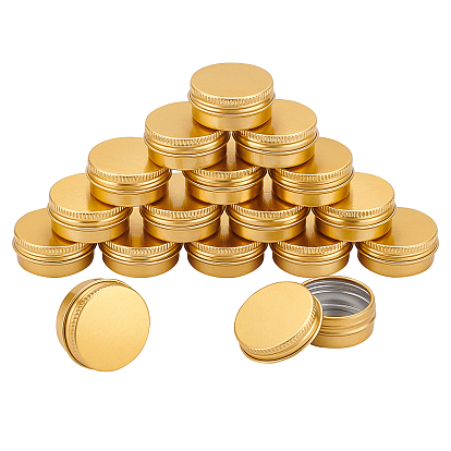 Aluminum Box, with Screw Top Lid, Round