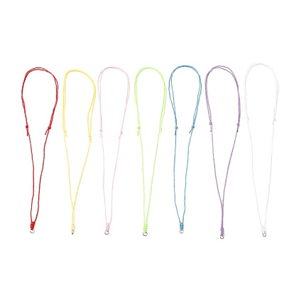 7 шт. ожерелья из вощеного полиэстера, с 304 кольцами из нержавеющей стали