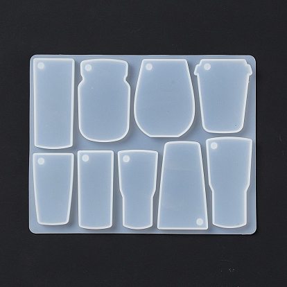 DIY Cup & Can Pendant Silicone Molds, Resin Casting Molds, For UV Resin, Epoxy Resin Jewelry Making