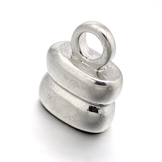 Оригинальный цвет 304 из нержавеющей стали 2 -strand шнур концы, Торцевые крышки