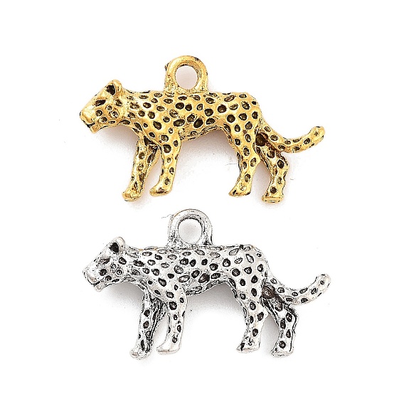Подвески из сплава в тибетском стиле, леопард
