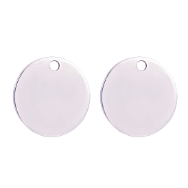304 charmes en acier inoxydable, estampillage de balises vierges, surface lisse, plat rond