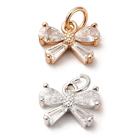 Латунные микро проложить кубического циркония подвески, бантом прелести, с целью перехода в кольце, без кадмия и без свинца, стойки покрытие, долговечный