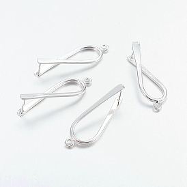 Латуни льда поручительств выбор щепотка, 32x10x1.5 мм, отверстие : 1.2 мм