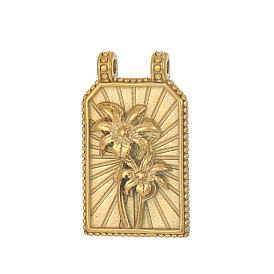 304 подвески из нержавеющей стали, шестиугольник с подвесками в виде деревьев, ионное покрытие (ip)