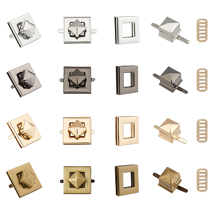 Застежки-защелки из цинкового сплава, квадратный