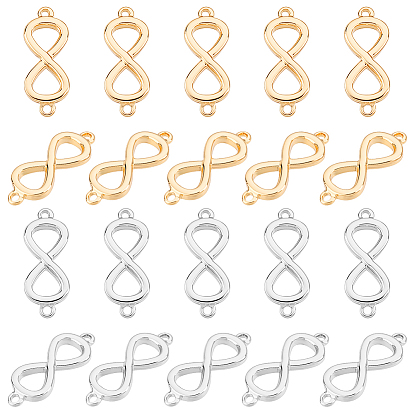 20 шт. 2 цвета соединительные элементы из латуни, долговечный, бесконечность