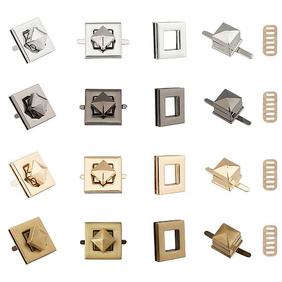 Застежки-защелки из цинкового сплава, квадратный