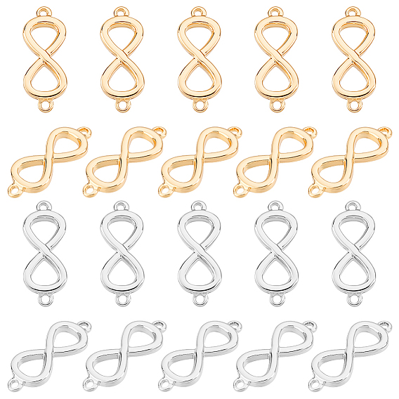 20 шт. 2 цвета соединительные элементы из латуни, долговечный, бесконечность
